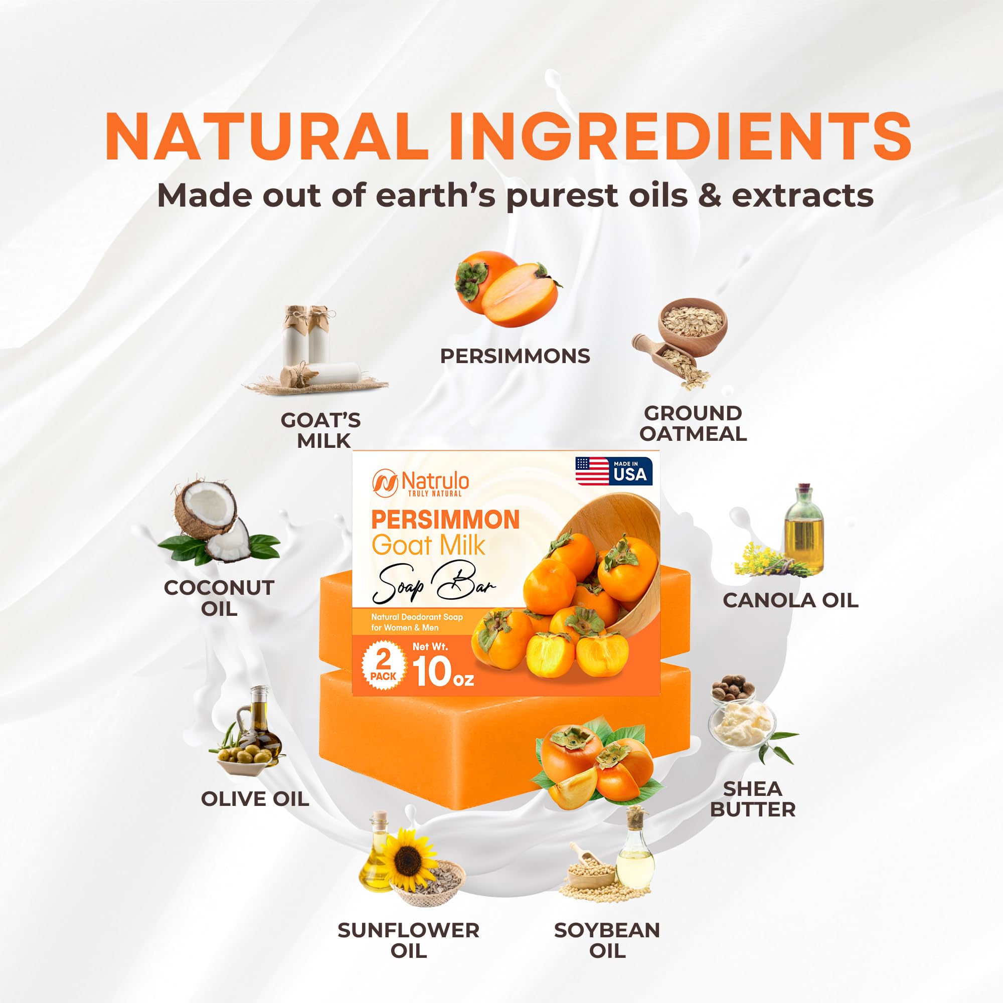 Con aceites esenciales y manteca de karité para hidratación.