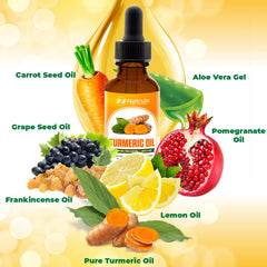 Natrulo Turmeric Repair Face Oil closeup reveals rich texture and nourishing feel