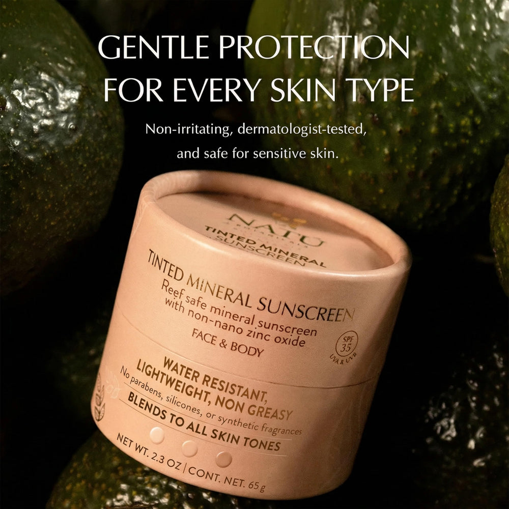 Natú Botanicals protección resistente al agua 80 minutos para actividad al aire libre.