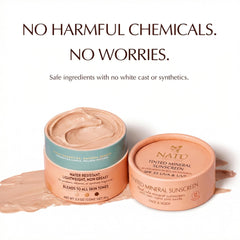 Natú Botanicals textura cremosa mineral, facilidad de aplicación y cuidado de la piel.
