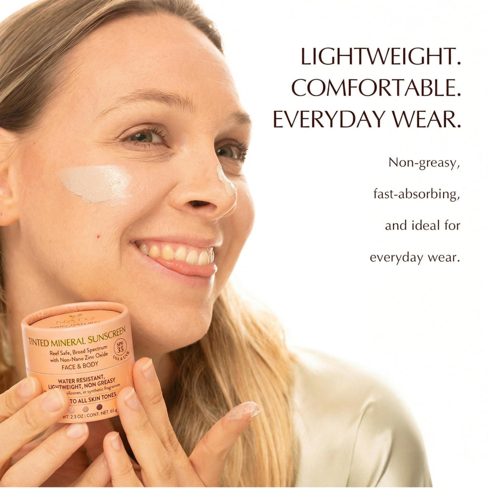 Natú Botanicals tinte universal rostro y cuerpo, se adapta a tonos variados.