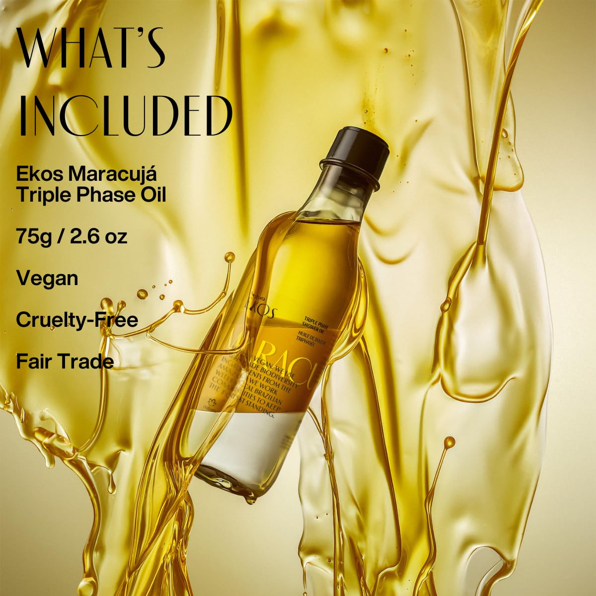 Natura oil applied to dry skin after cleansing for quick absorption