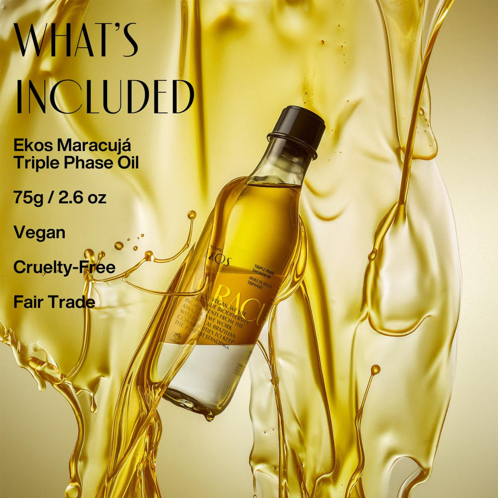 Natura oil applied to dry skin after cleansing for quick absorption
