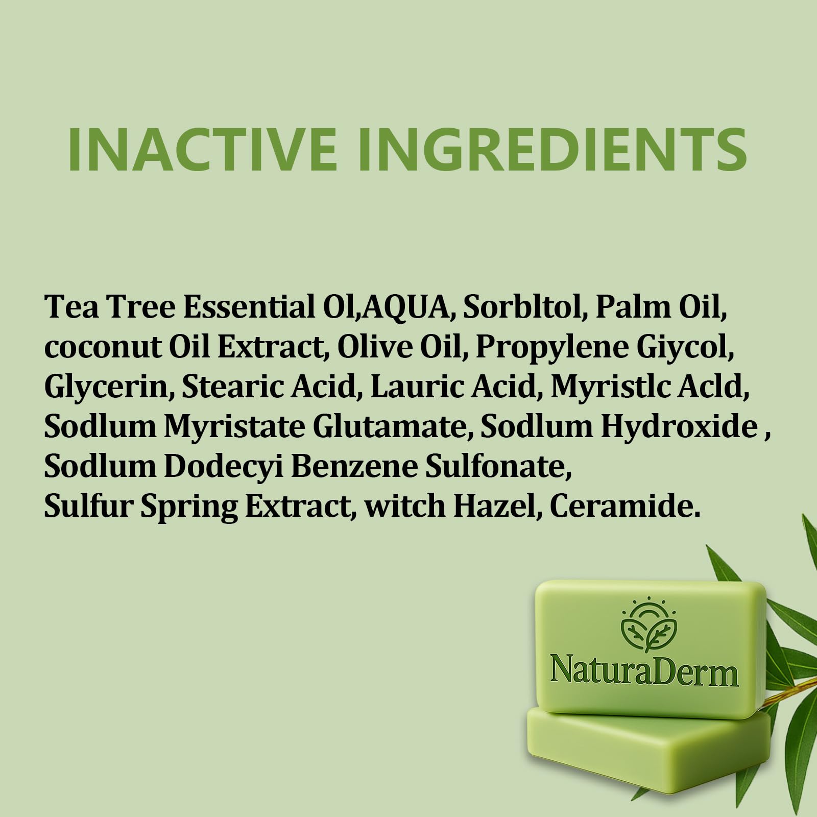 Natura Derm envase barra arbol de te compacto facilita transporte.