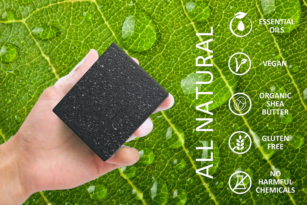 Natural American Elements eucalyptus aloe bar soap highlighting cooling, hydrating care.
