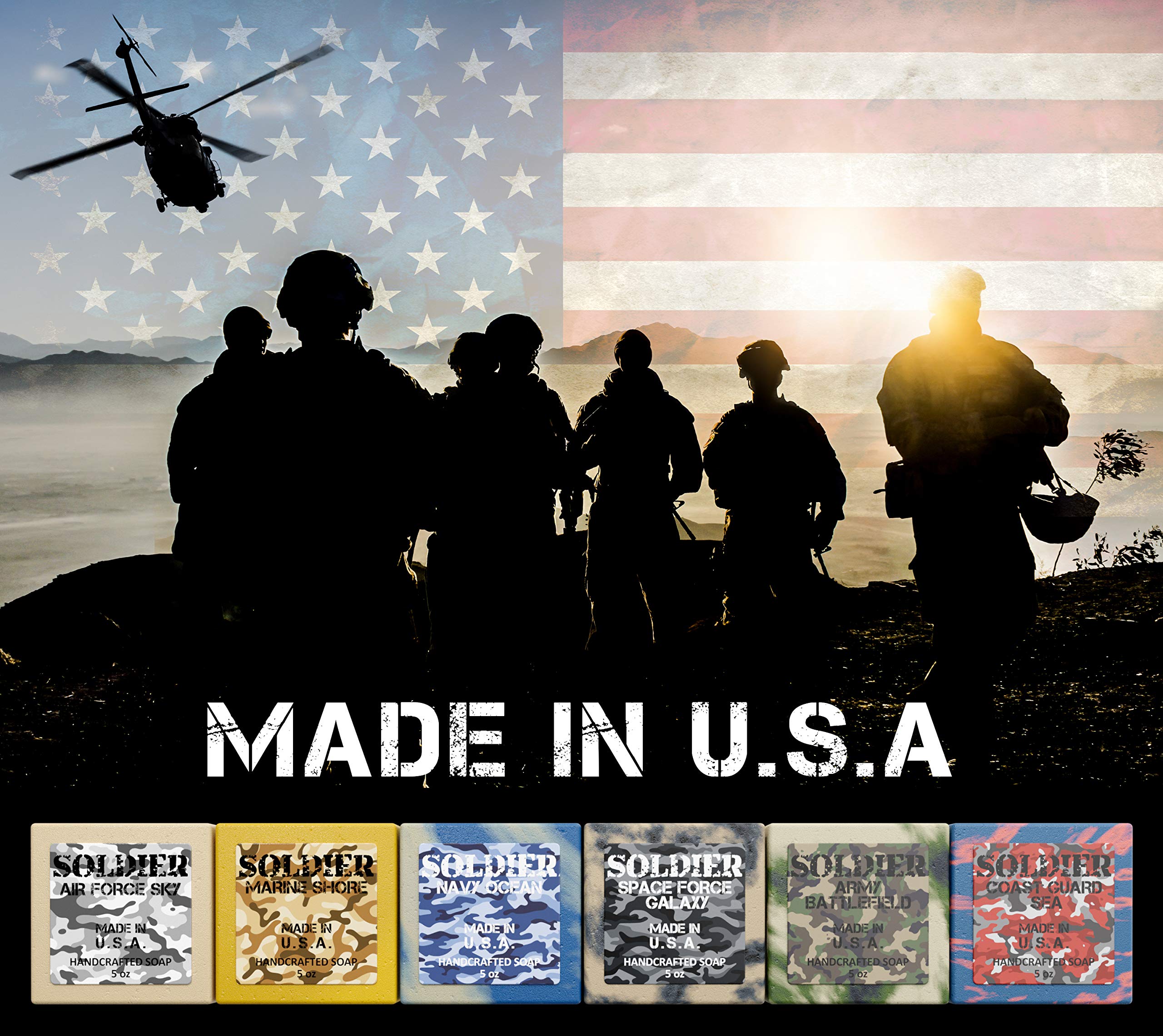 Natural American Soldier bar cross-section reveals natural ingredients.
