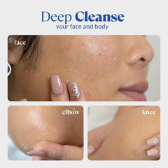 Natural Aqua Gel Cure lather-foam demonstrates light cleansing for skin.