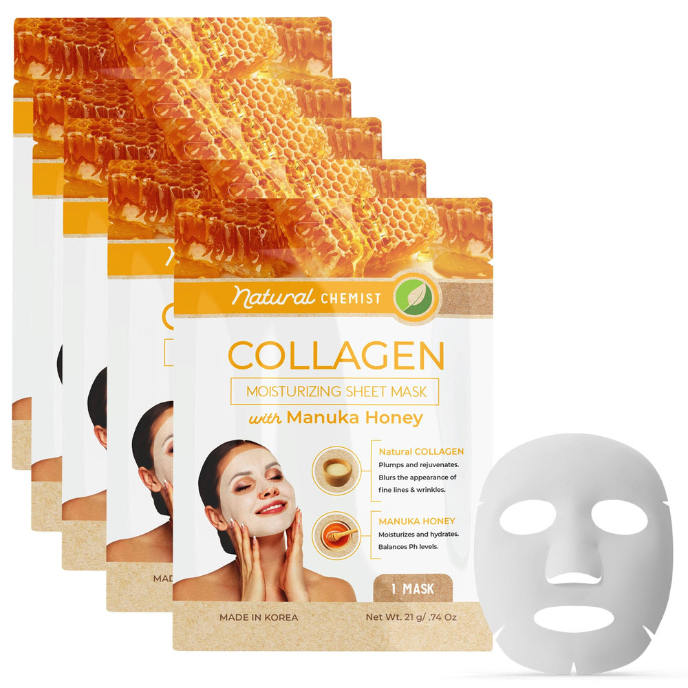 Natural Chemist: mascarilla en hoja con colágeno y miel de Manuka para hidratación y firmeza