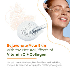 Natural Chemist Serum Vitamina C con Colágeno, textura cremosa que ofrece hidratación profunda.