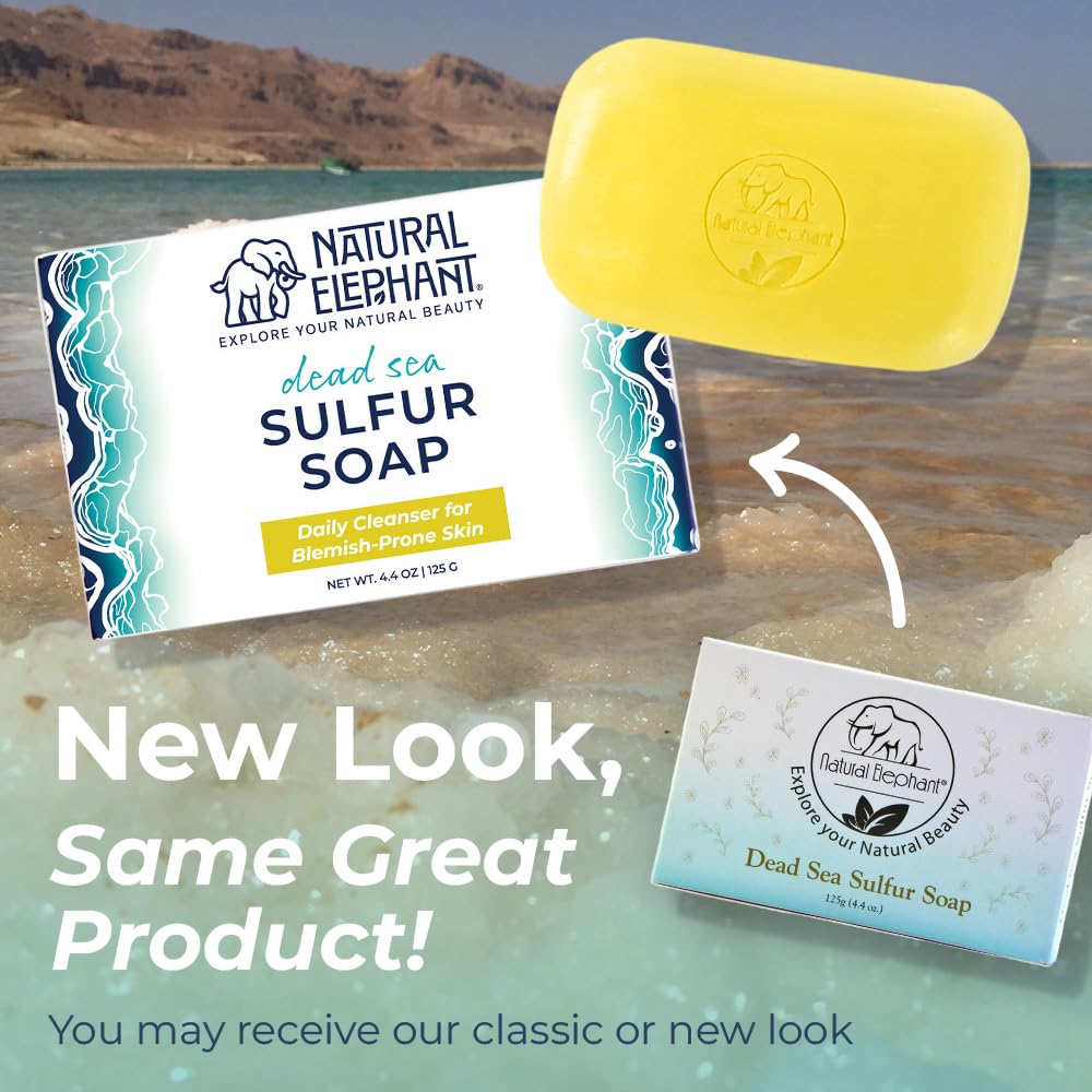 Natural Elephant Dead Sea sulfur soap bar in daily routine