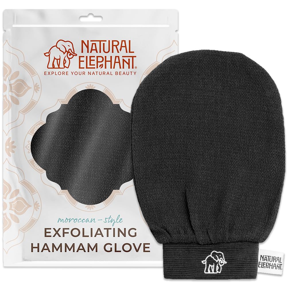 Natural Elephant guante exfoliante Hammam, exfoliación suave en casa.