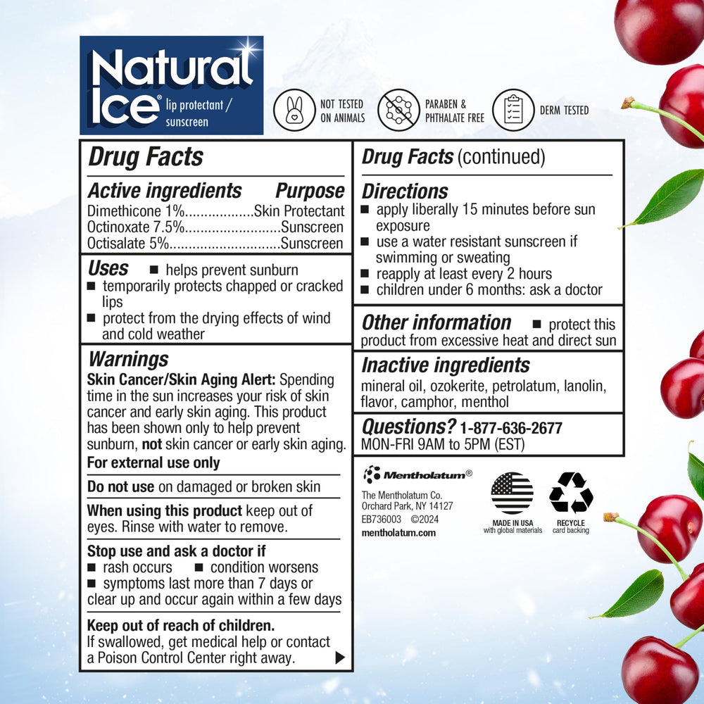 Natural Ice Cherry pack 12, ideal para uso diario