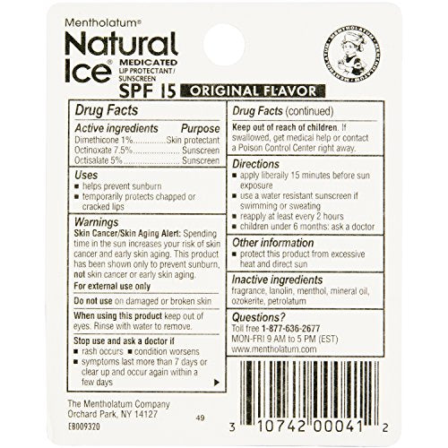 Natural Ice Original hidratacion prolongada, labios suaves durante todo el día.