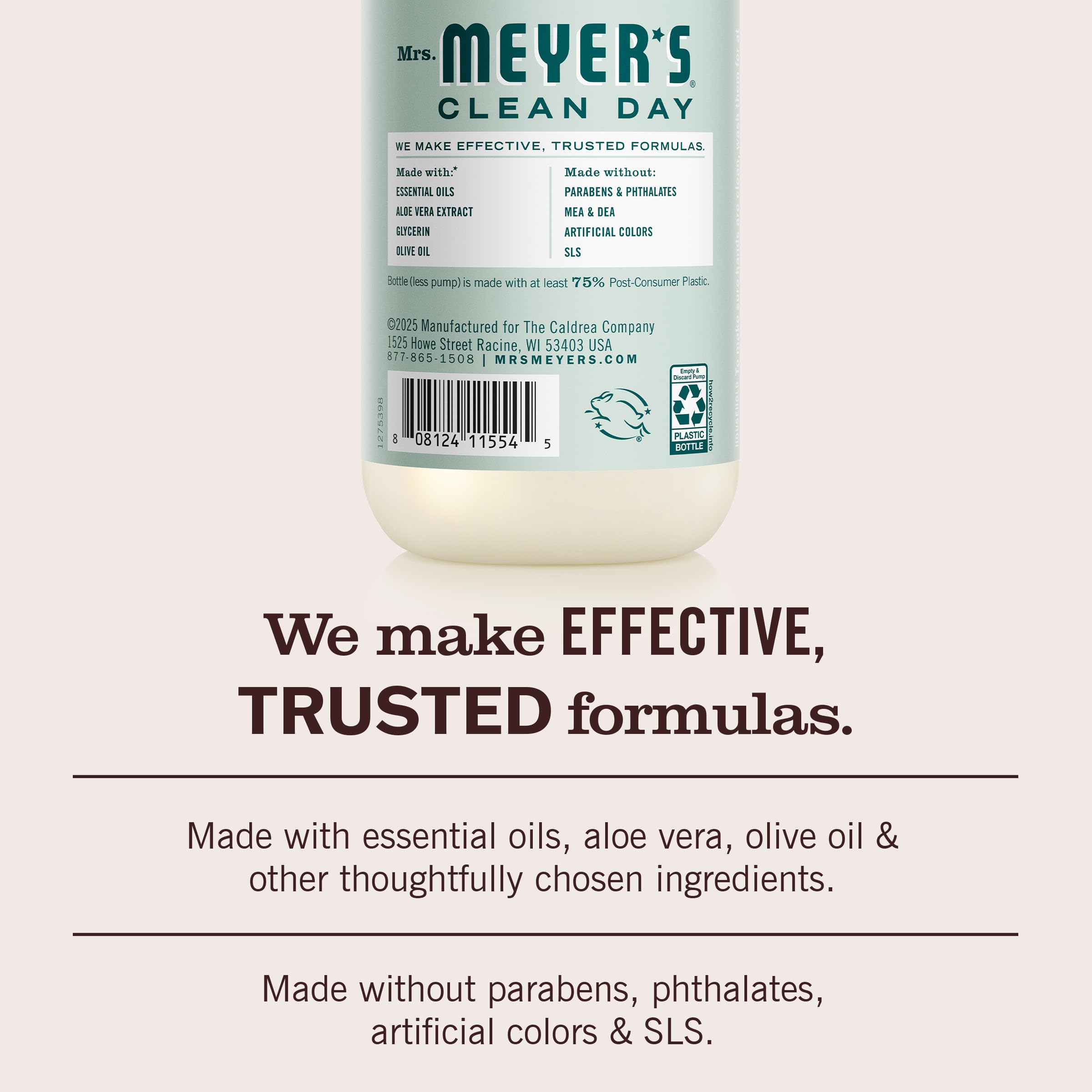 Natural ingredients like aloe vera and olive oil on the label.