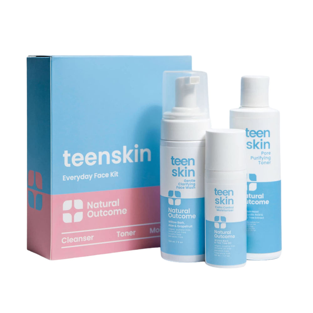 Natural Outcome Teen 3-Step Skin Care Kit for a simple daily routine.