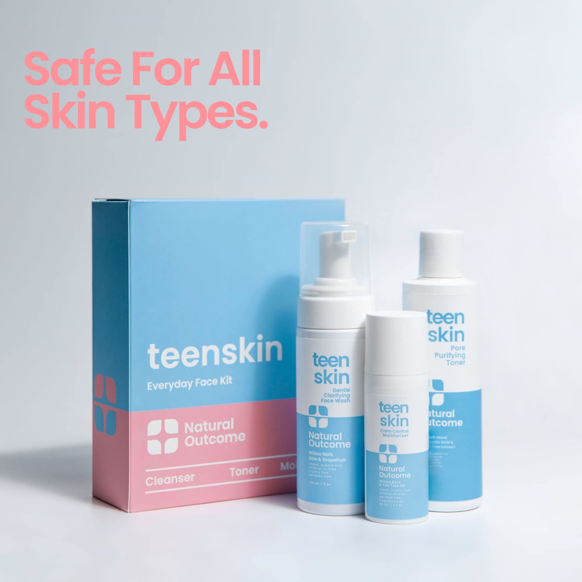 Natural Outcome Teen Moisturizer Cream provides lightweight hydration and soothing relief.