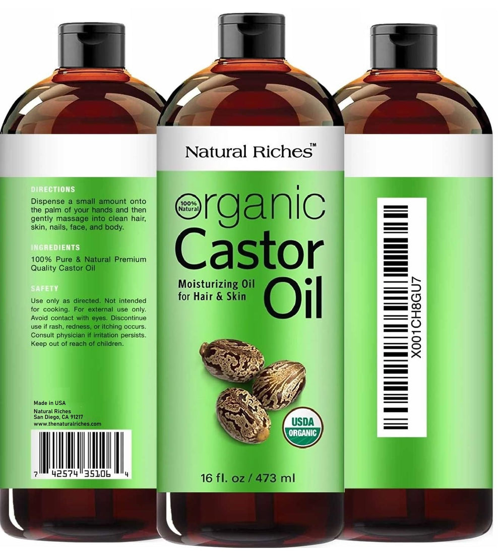 Natural Riches Aceite de Ricino para piel, hidrata y suaviza piel seca.