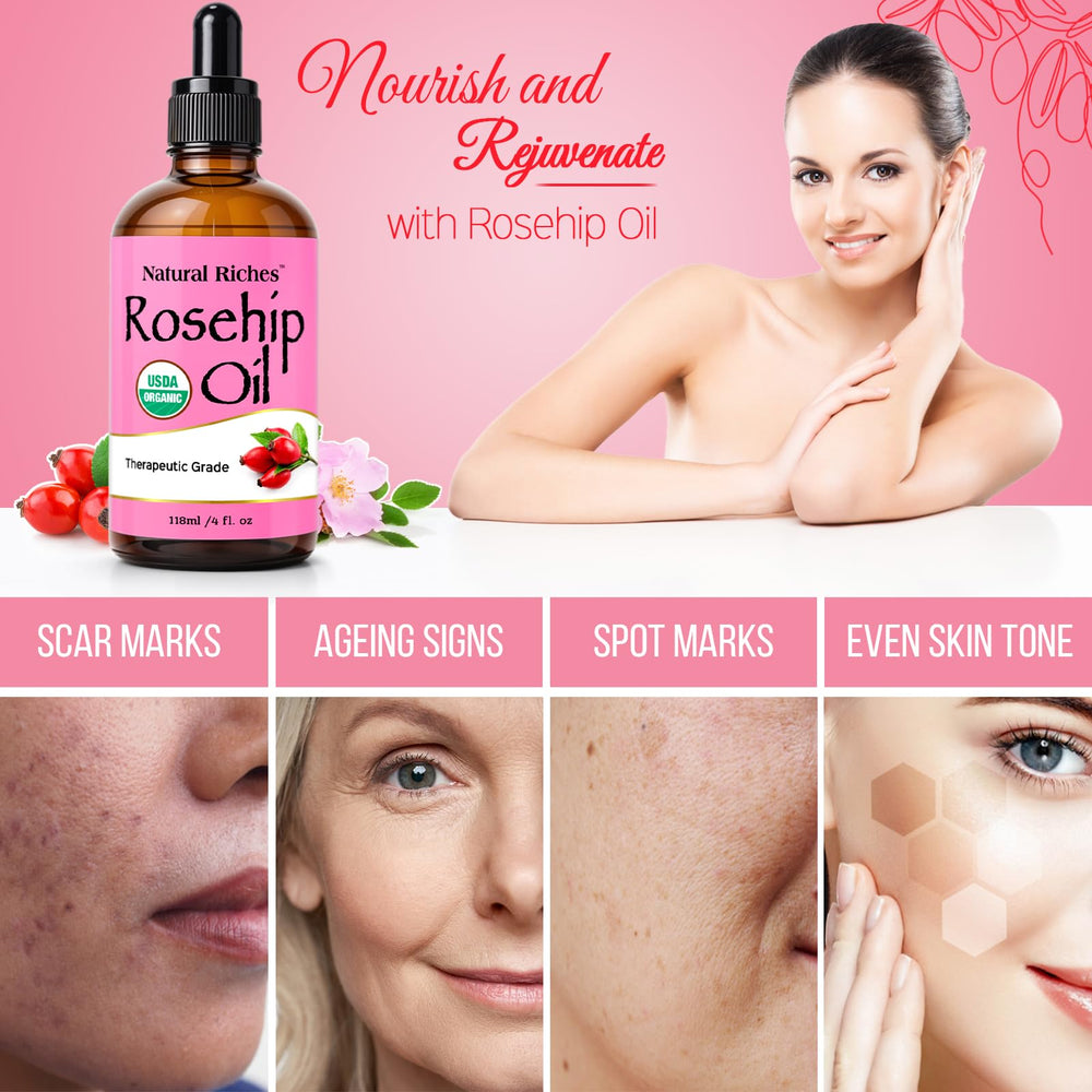 Natural Riches aceite rosa mosqueta mezclado con crema facial