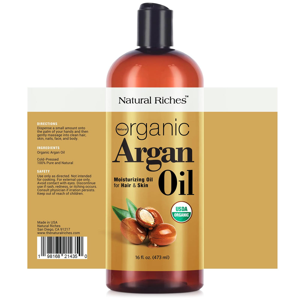 Natural Riches argan oil drops for precise application and fast absorption.