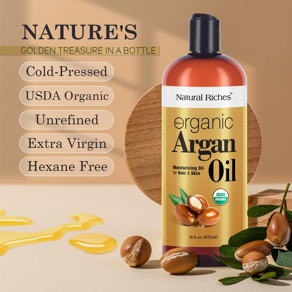 Natural Riches argan oil nourishes skin with deep hydration.