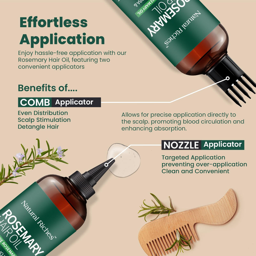 Natural Riches: aroma suave de romero y menta para una experiencia de cuidado.