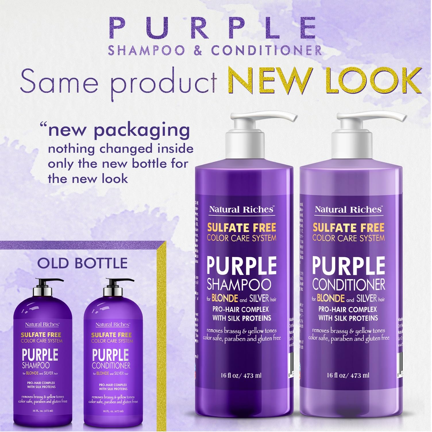 Natural Riches conditioner finish shows shiny, healthy-looking hair