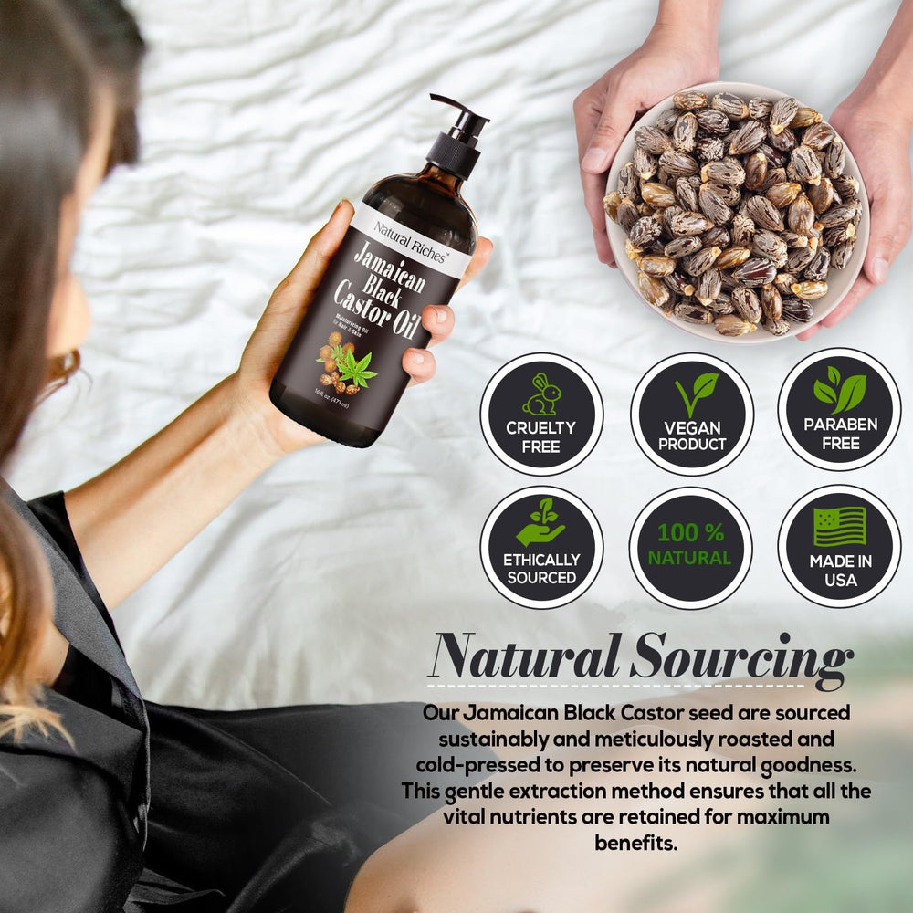 Natural Riches oil's roasting process yields deeper color and richness.