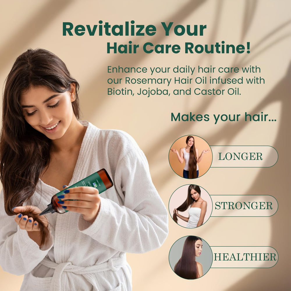 Natural Riches: mezcla Biotina, Jojoba y Castor en frasco, nutrición para cabello.