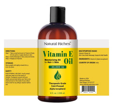 Natural Riches Aceite de Vitamina E: dispensador para uso externo y aplicación precisa