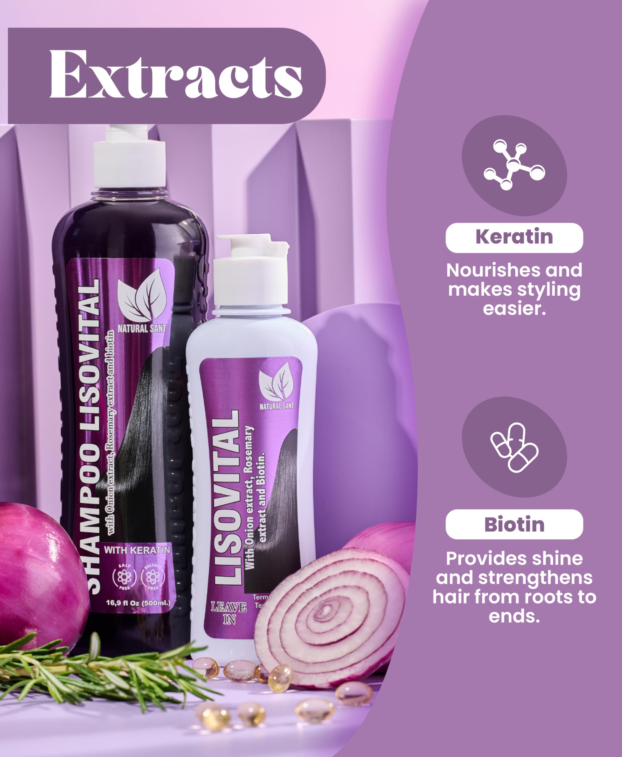 Natural Sant Liso Vital romero y biotina: fórmula fortalecedora para cabello saludable