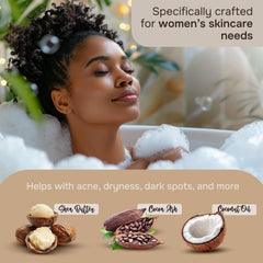 Textura suave de Natural Wunderz cuida piel sensible con manteca de karité.