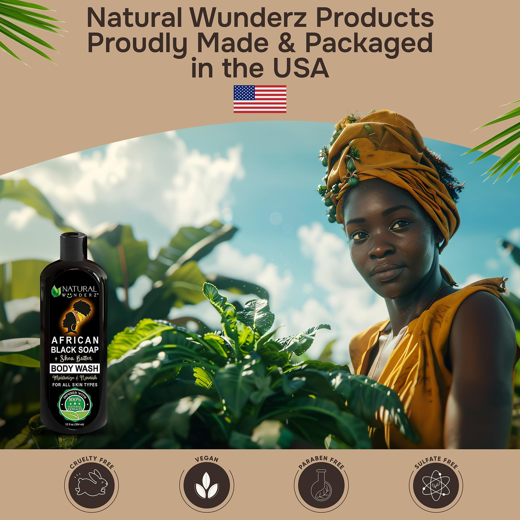 Natural Wunderz, uso diario para rutina de higiene sin sulfatos.