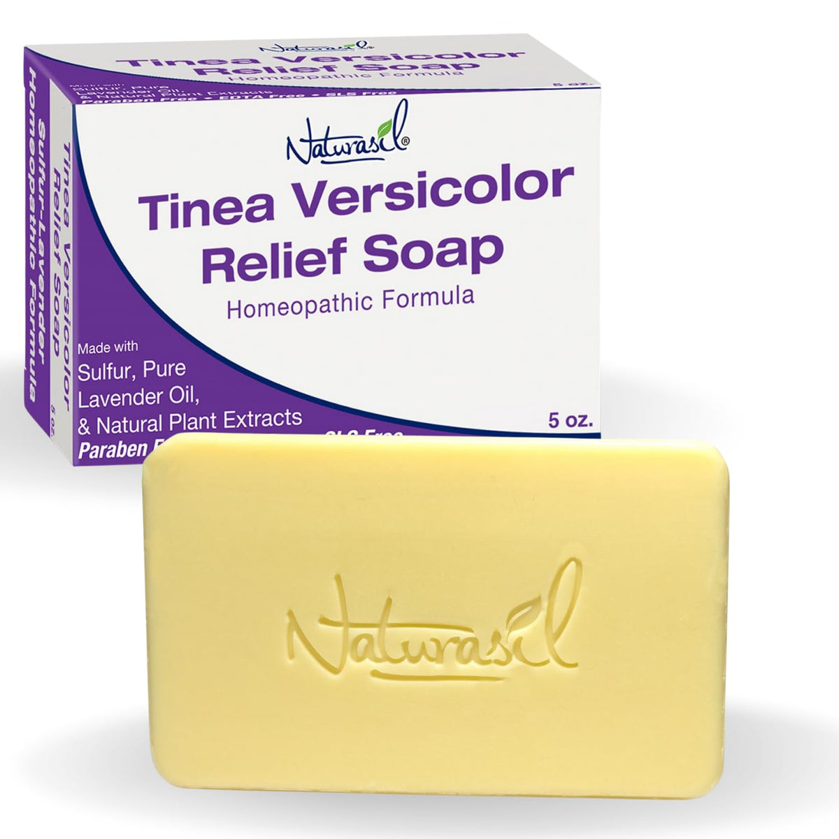 Naturasil Jabon Tinea Versicolor, barra de 5oz, ayuda a aliviar la decoloración cutánea