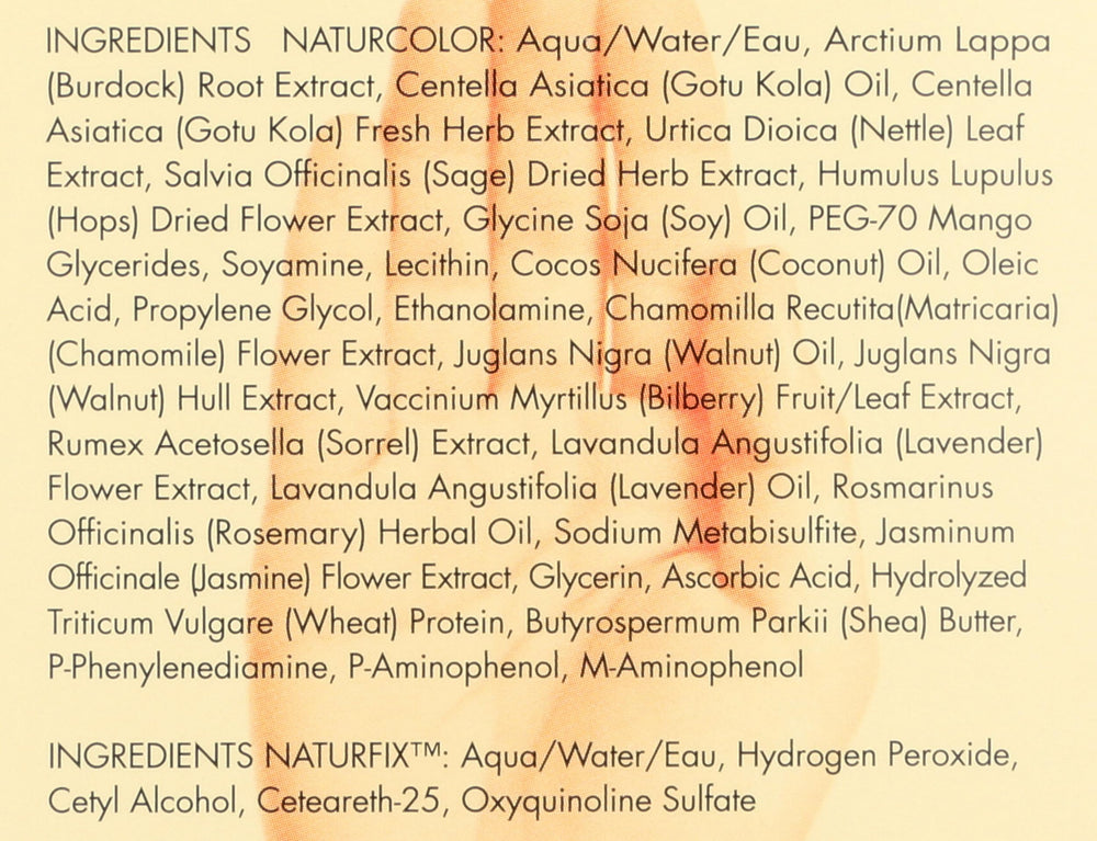 Naturcolor Ammonia-free formula preserves hair integrity during coloring.
