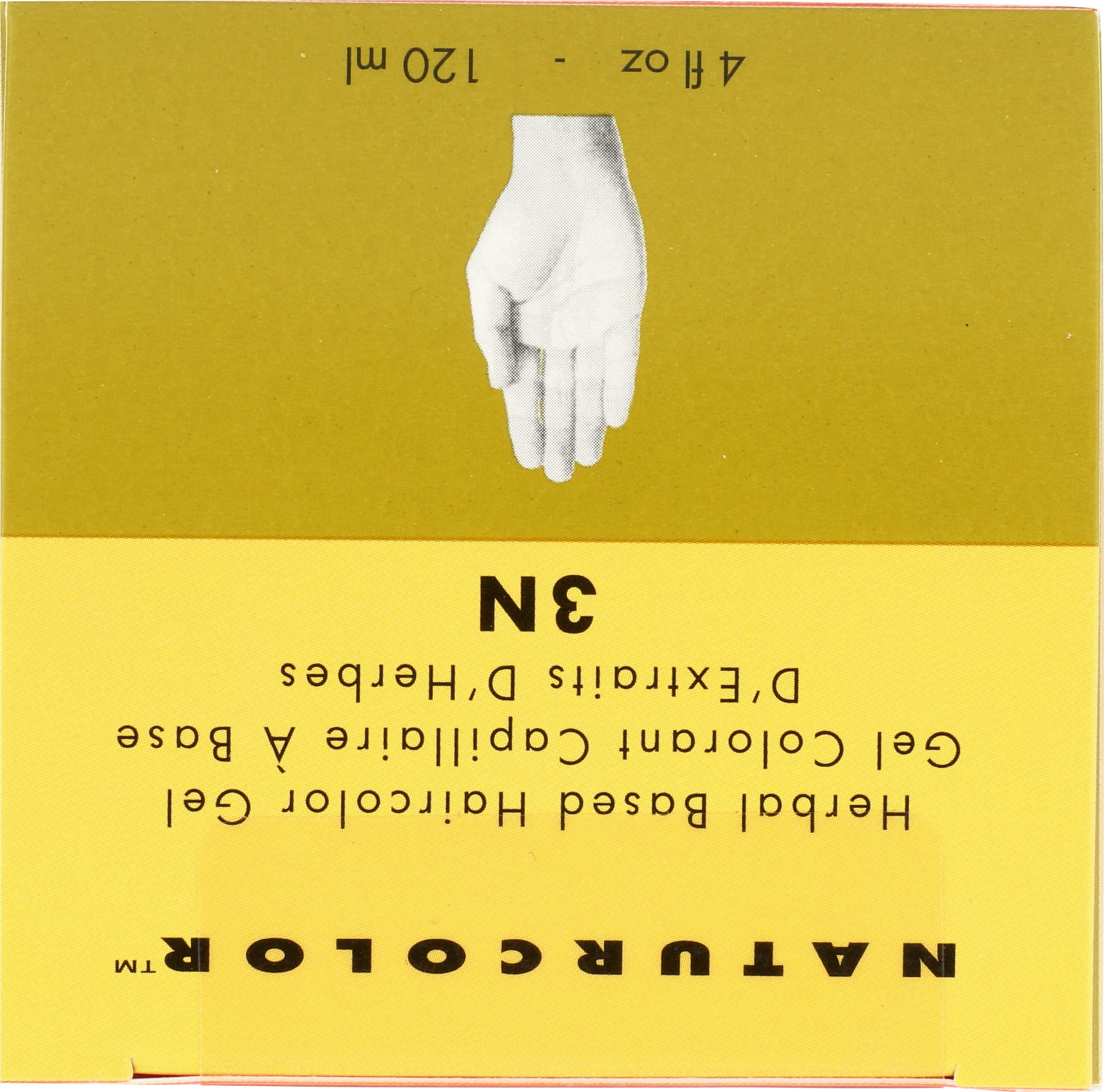 Naturcolor Cola no-ammonia badge communicates gentler, irritation-conscious color.