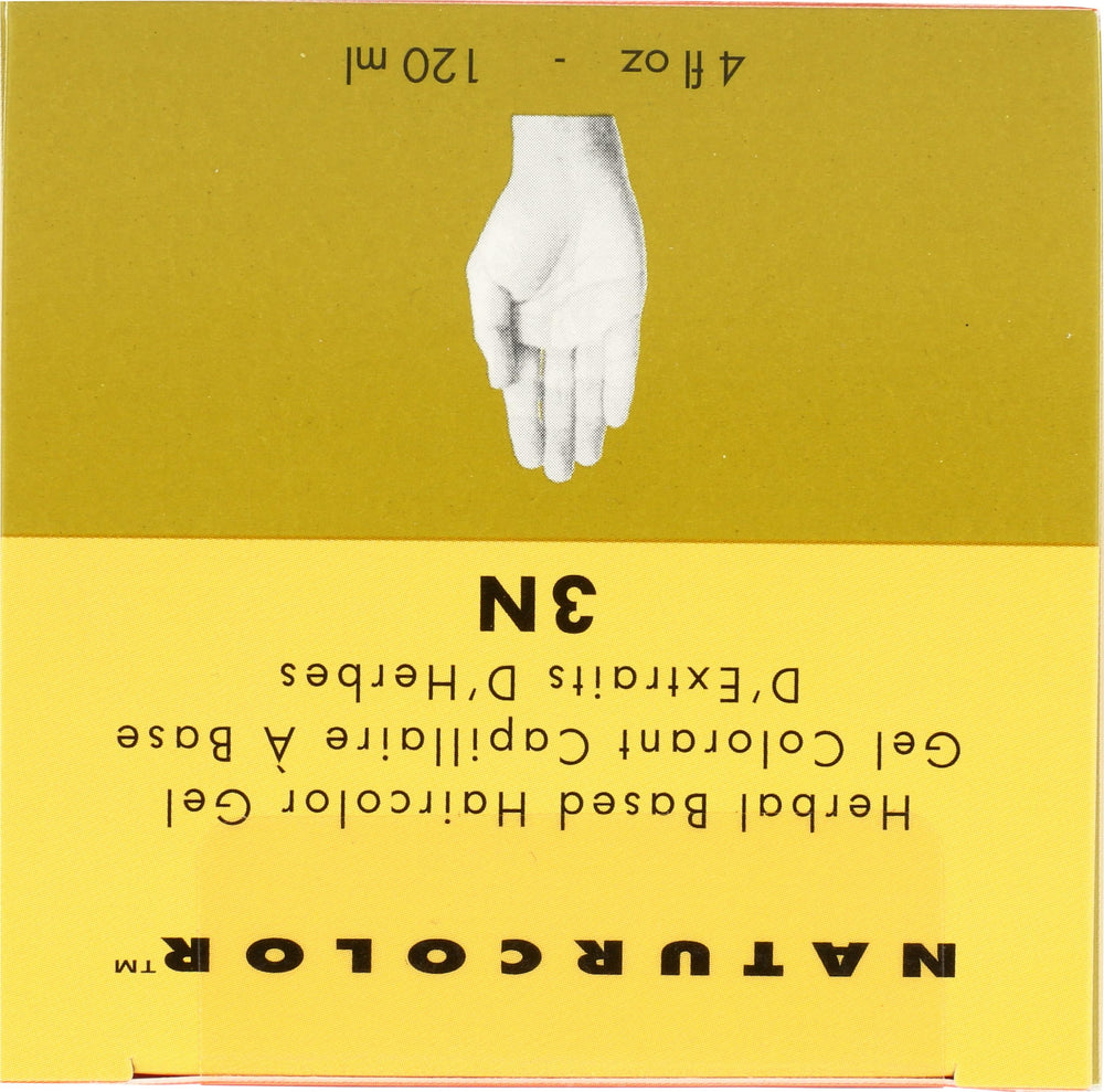 Naturcolor Cola no-ammonia badge communicates gentler, irritation-conscious color.