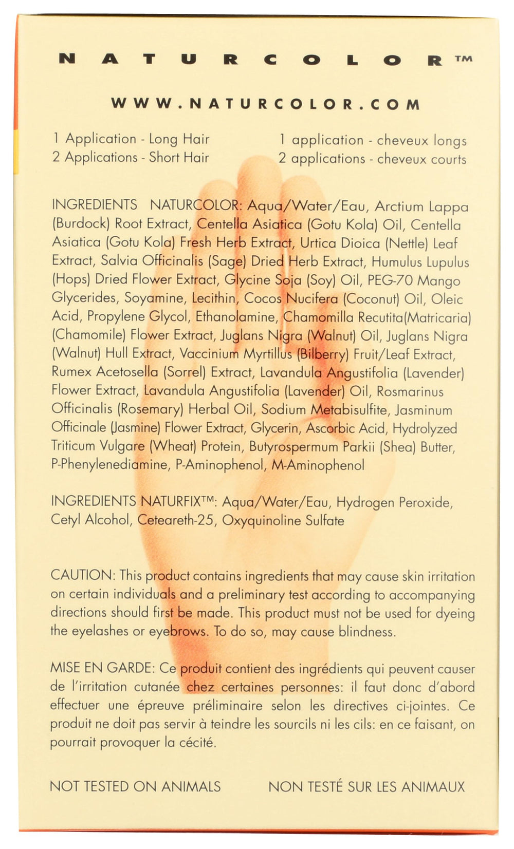 Naturcolor Long-lasting color resists fading compared to some products.