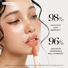 Nature Republic Brillo labial apricot hidrata mientras aporta brillo translúcido.