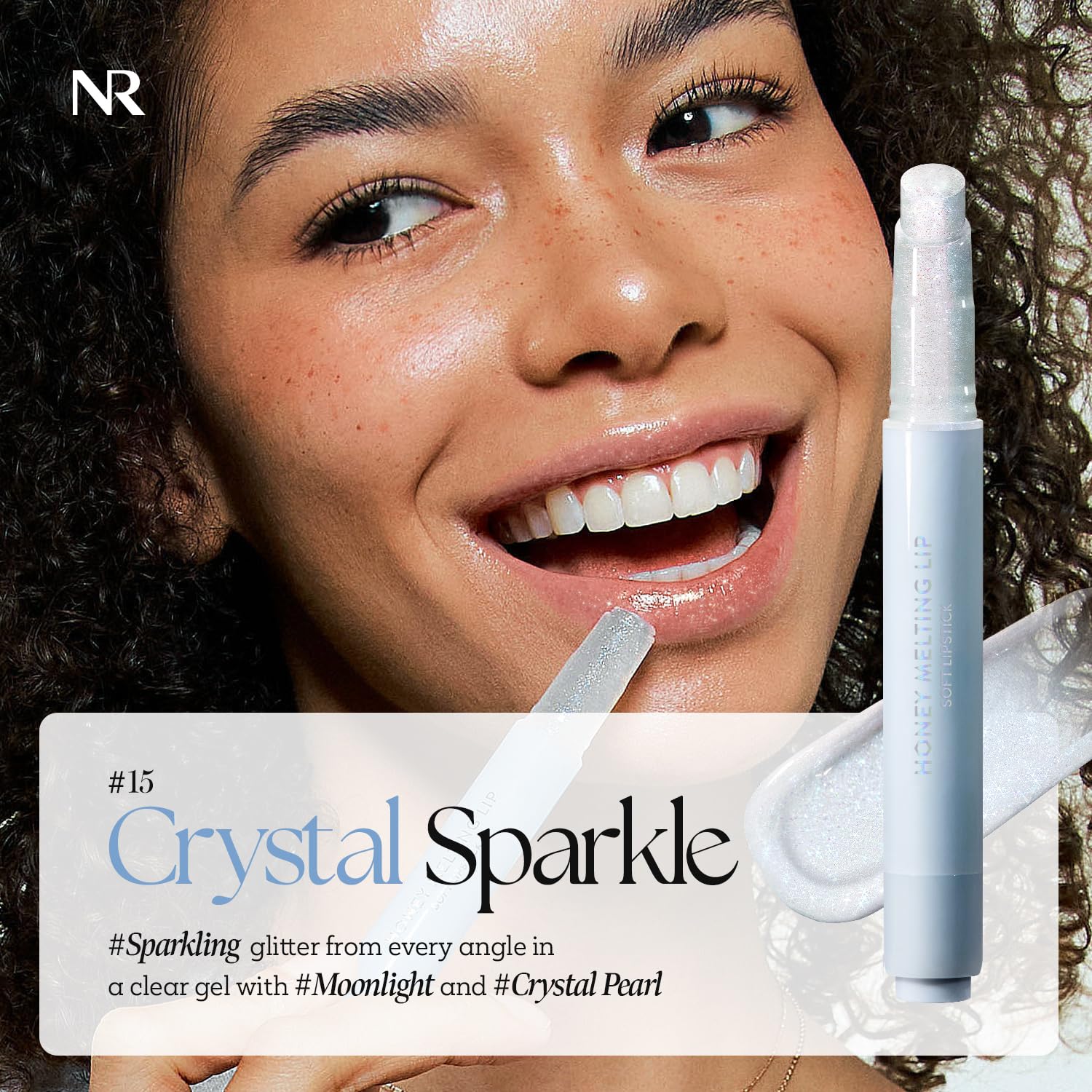 Nature Republic Honey Melting Lip Glitter brillo sensual que realza el contorno de los labios.