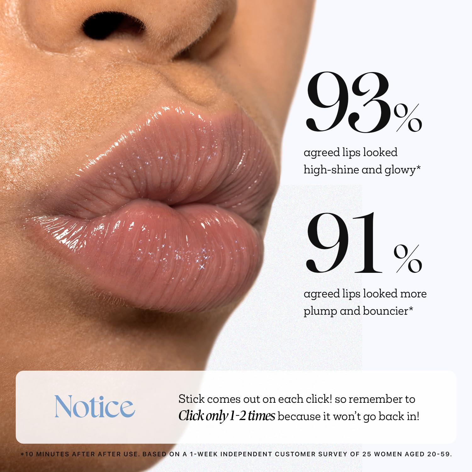 Nature Republic Honey Melting Lip Glitter cobertura clara con hidratación suave.
