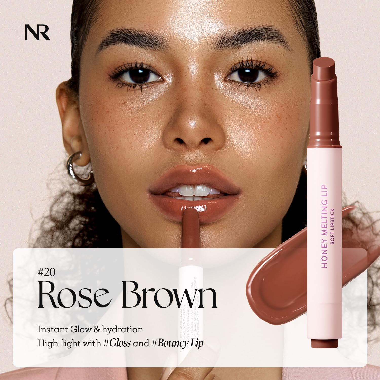 Nature Republic Labial Melting Brillo Transparente: brillo hidratante para labios más brillantes.