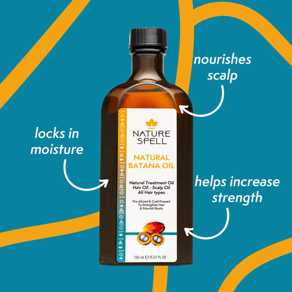 Nature Spell Batana: cabello luciendo brillo por nutrición del aceite