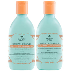 Nature Spell Growth Complex Shampoo bottle view showing balanced scalp care