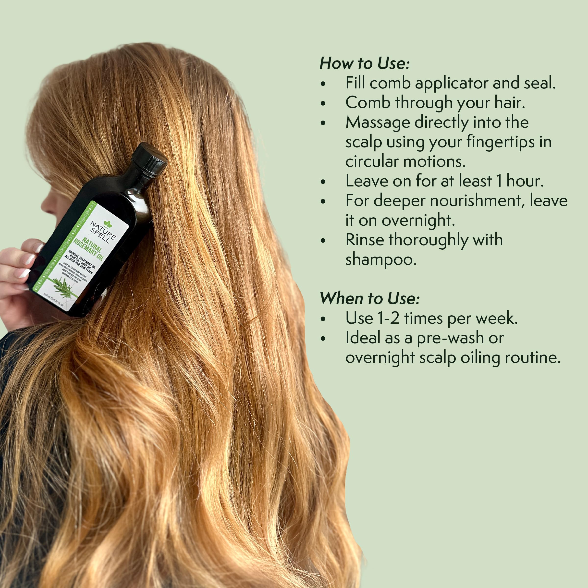 Nature Spell uso nocturno para cabello suave y sedoso al despertar