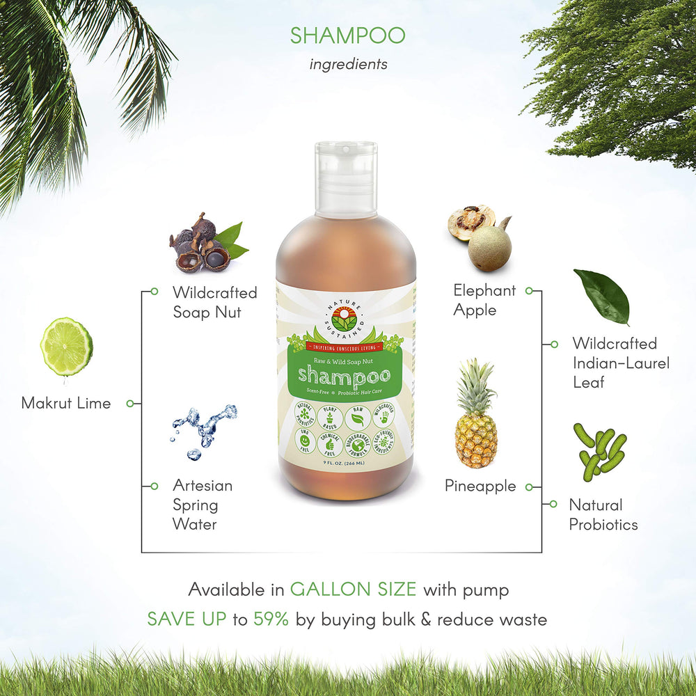 Nature Sustained vegan probiotics from fermented fruits for scalp balance.
