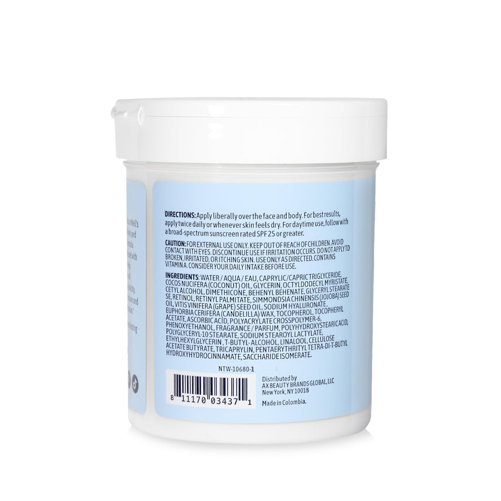 Nature Well crema retinol antiarrugas para rostro, cuello y manos con hidratación.