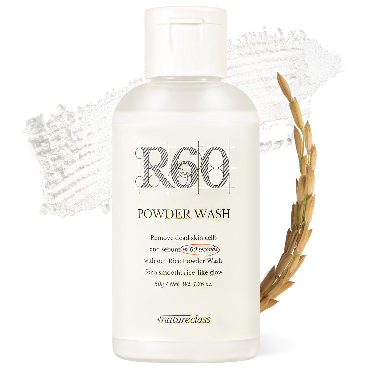 NATURECLASS R60 botella de limpieza suave con arroz para piel sensible