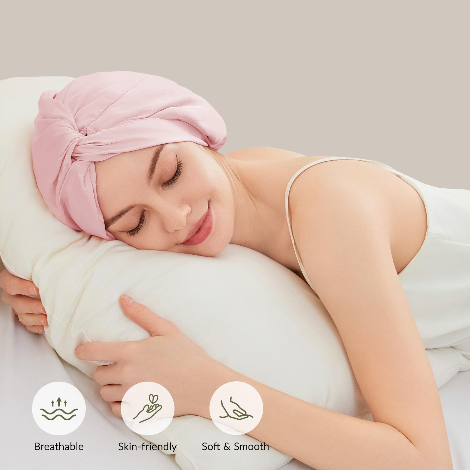 Bonete NatureKess con banda elástica para mantener el cabello toda la noche