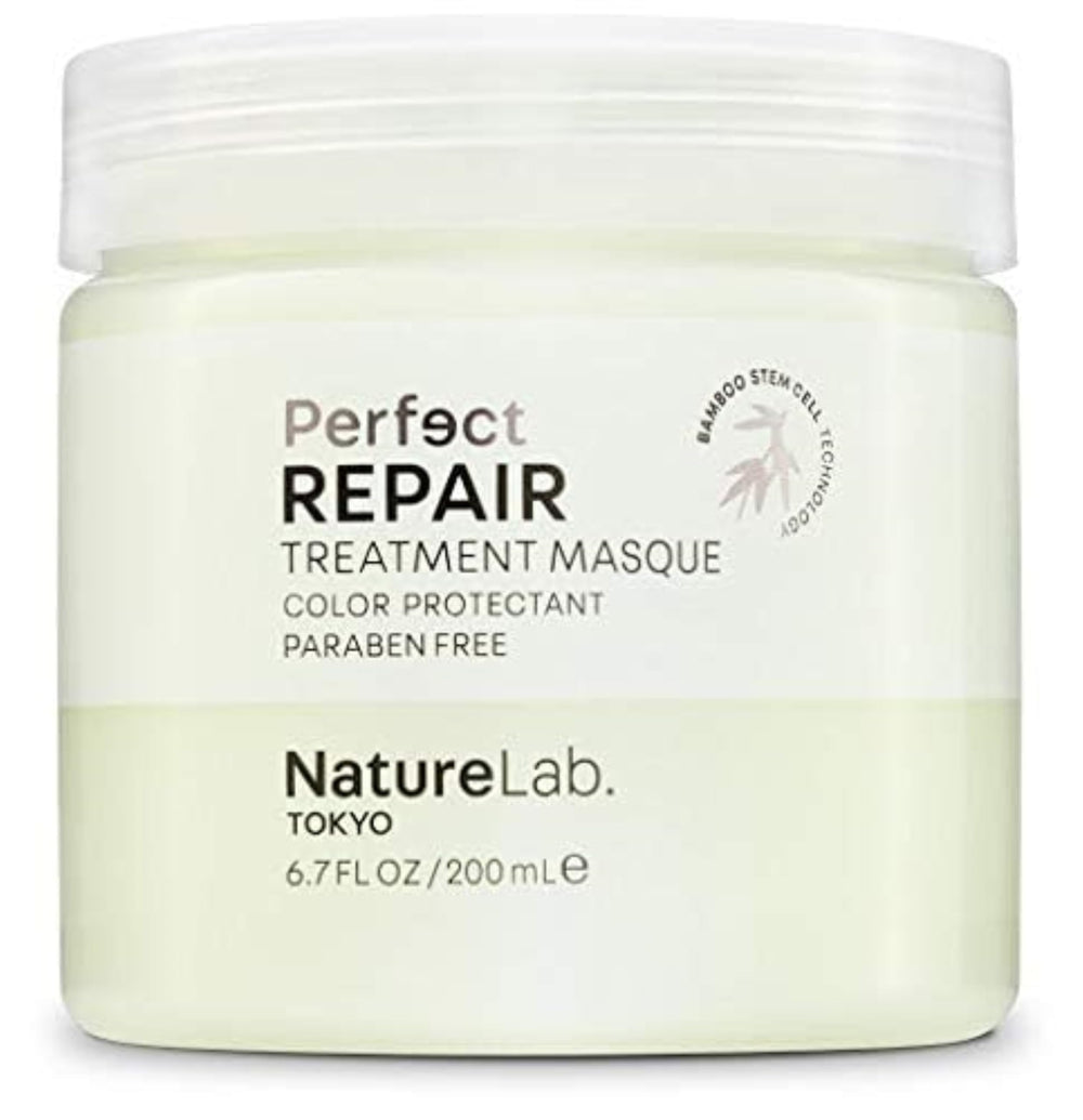 NatureLab.TOKYO Perfect Repair Mascarilla, botella vertiendo, cuidado intensivo para cabello dañado