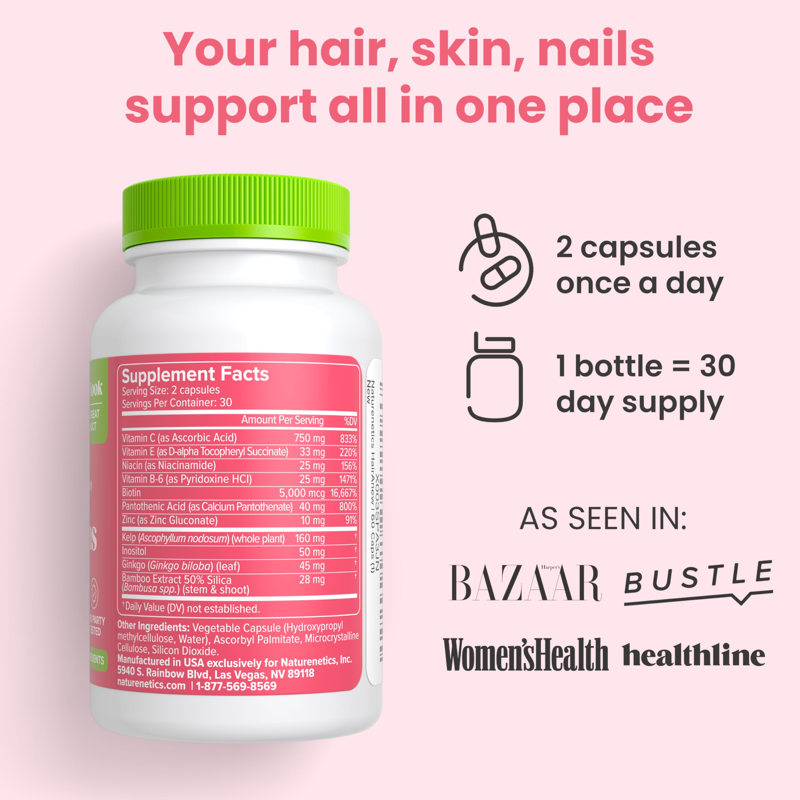Naturenetics HairAnew Subscribe and Save concept with 30-day supply